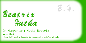 beatrix hutka business card